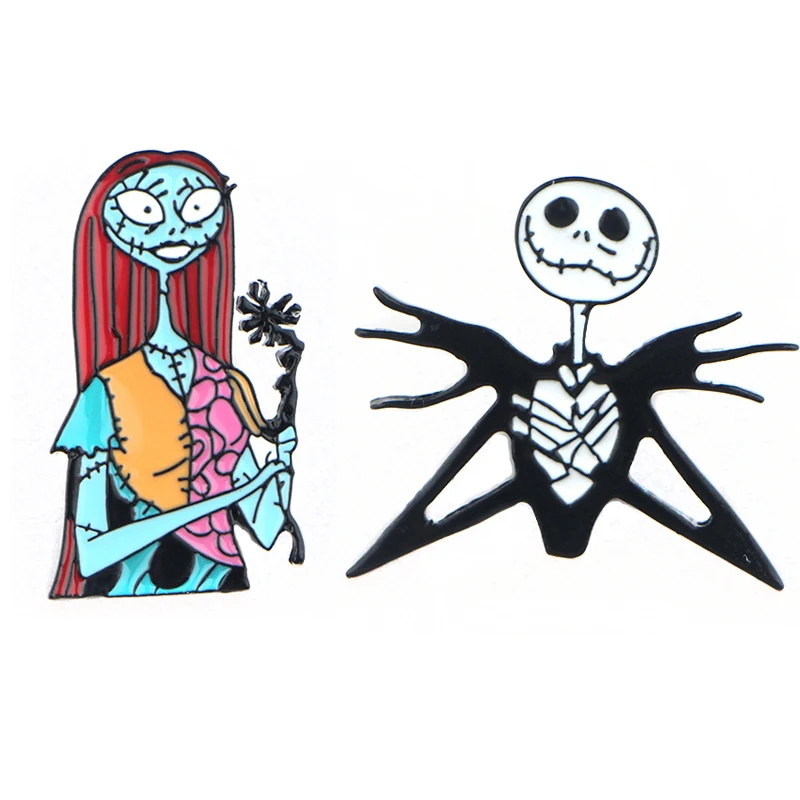 YQ752 Кошмар перед Рождеством эмалированная булавка для лацкана призрак