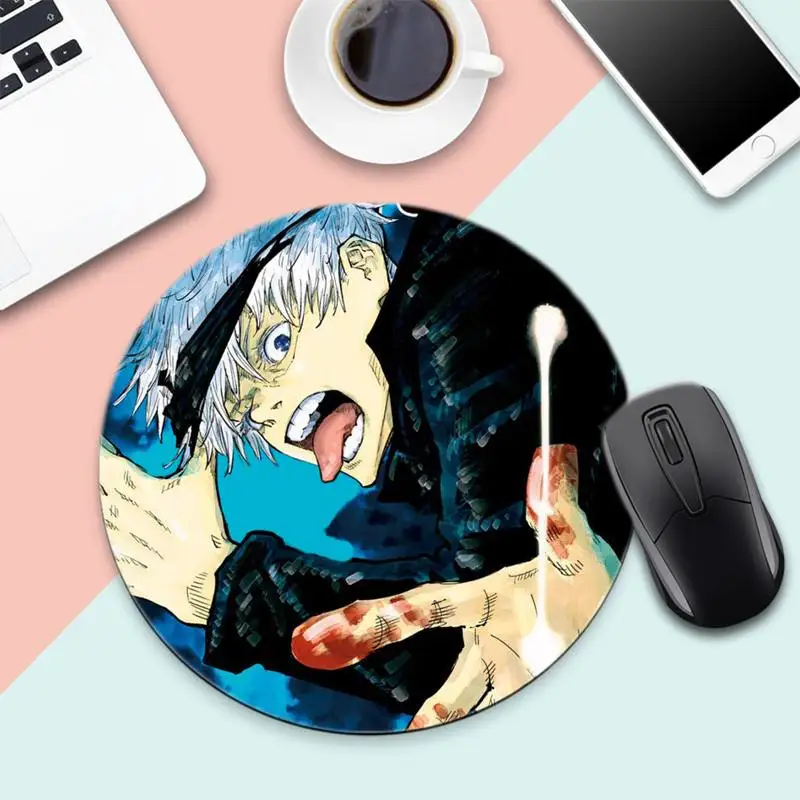 

Jujutsu Kaisen Office Mice Gamer Soft Mouse Pad Round Non-slip Cushion