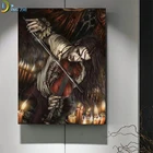 Полностью Квадратный бриллиант, 5D картина, Круглая Мозаика, алмазная вышивка вампира человек скрипке домашний декор Стразы изображение