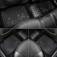 2021 Universal Bling Car Floor Mats Car Carpet Car Styling Car Foot Covers Diamond Car Accessories for Woman Fit 98% Car Model