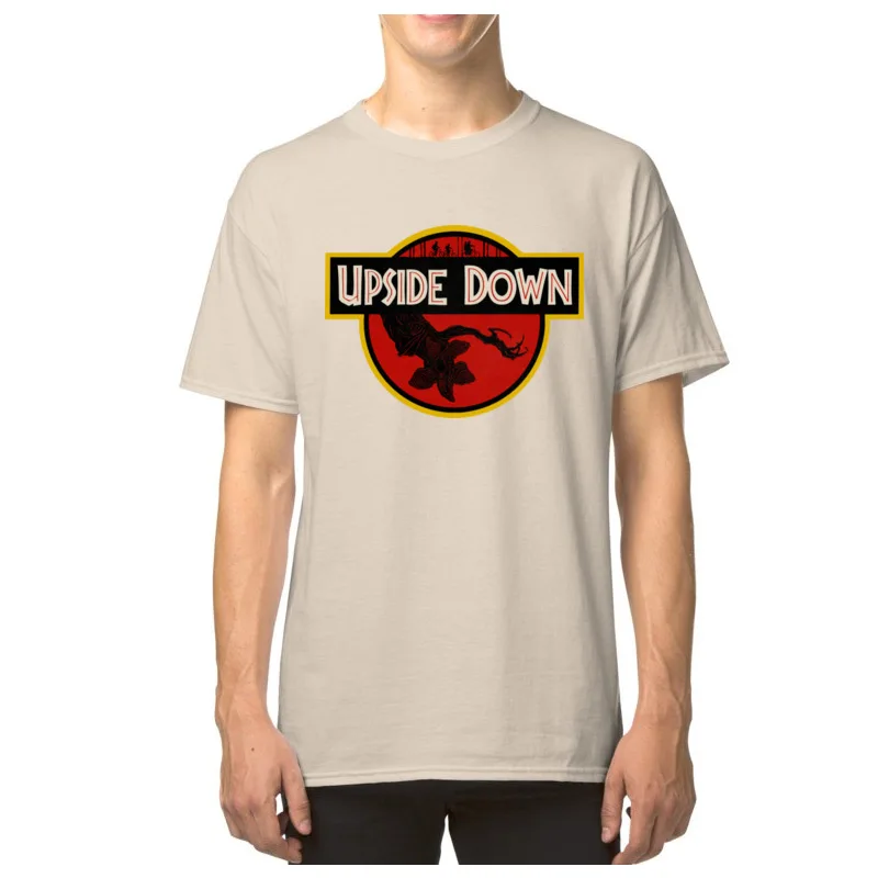 Мужские футболки с перевернутым верхом Мужская футболка надписью странные вещи