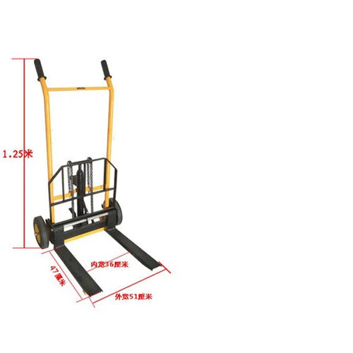 Маленький гидравлический ручной вилочный погрузчик миниатюрный штабелер легкий