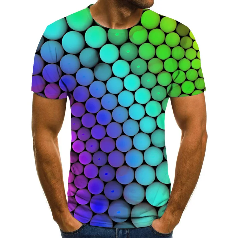 Nueva camiseta de moda 3D calle suelta para hombre Camiseta con estampado hojas camis|Мужские футболки| |