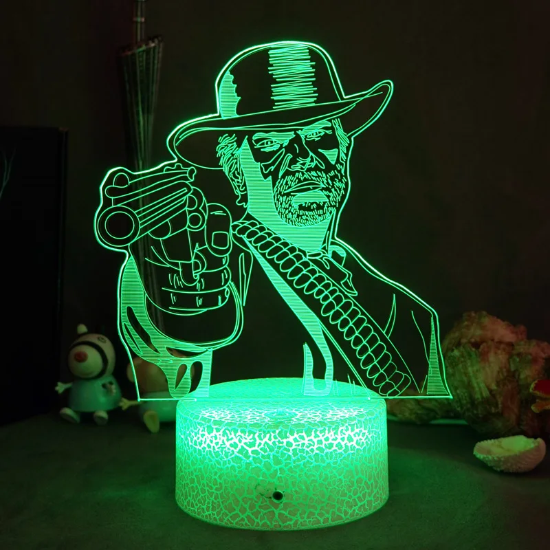 

New Fortress Night Game Model Character Model Creative 3D Nightlights Colorful Touch Lighting Stereo Visual neon Night Lights