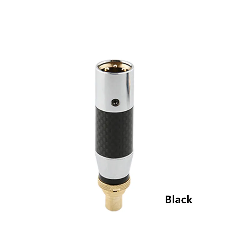 RCA XLR штекер для мужчин и женщин DIY Аудио адаптер Высокое качество XLR 3Pin динамик RCA разъем позолоченный AUX для микрофона - Цвет: Black