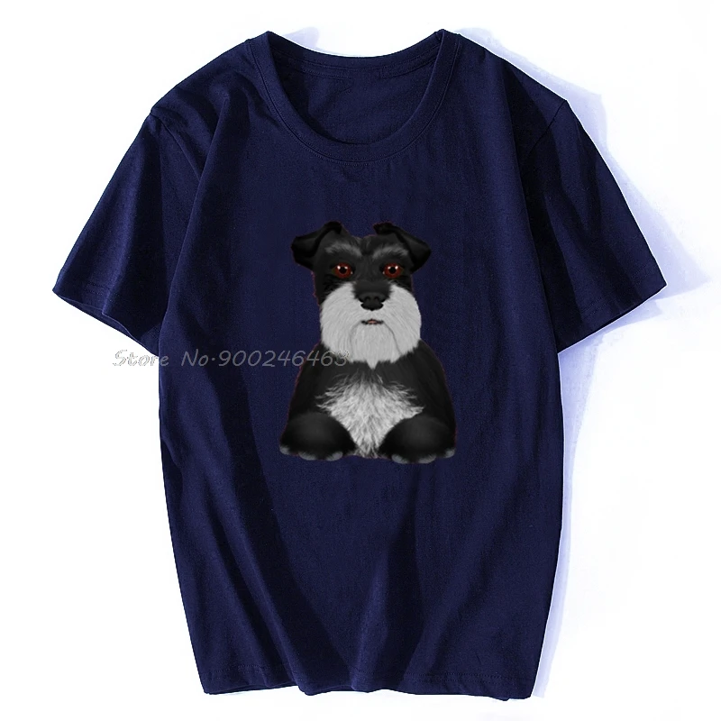 Мужская футболка GHG Miniature Schnauzer Beta Signed женская хлопковая топы в стиле хип-хоп Harajuku