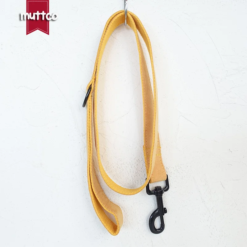 

MUTTCO ручной работы прочный ошейник для собак желтый поводок для собак против потери товары для домашних животных 5 размеров UDC077H