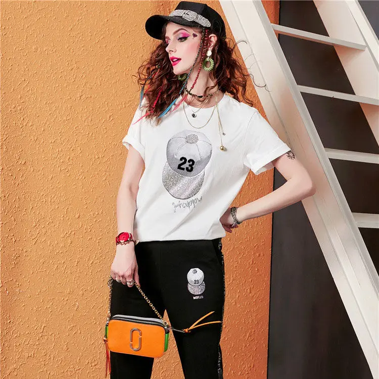 

2020 summer new T-shirt hot drill short sleeve bottoming shirt women's T-shirt