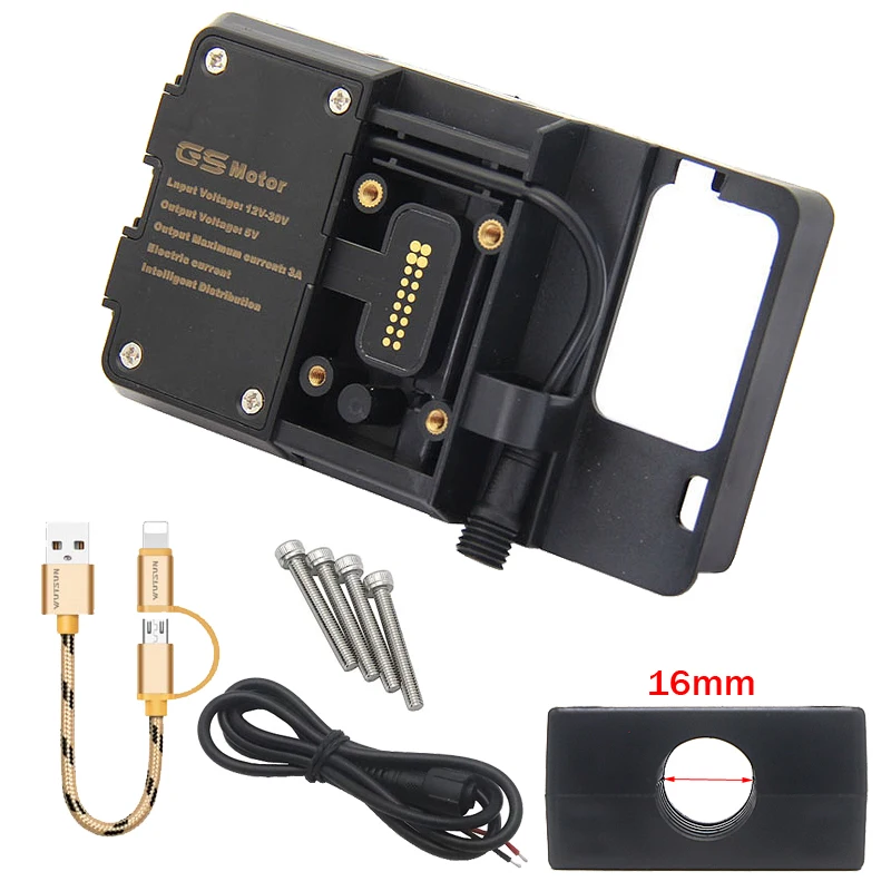 

Для BMW R1200GS мобильный телефон навигационный кронштейн ADV F700 800GS CRF1000L Africa Twin USB зарядка 12 мм 16 мм 22 мм крепление