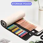 Холщовый чехол для карандашей с 243648 отверстиями, цветной карандаш в рулоне, держатель для карандашей для художника, для взрослых, органайзер для путешествий