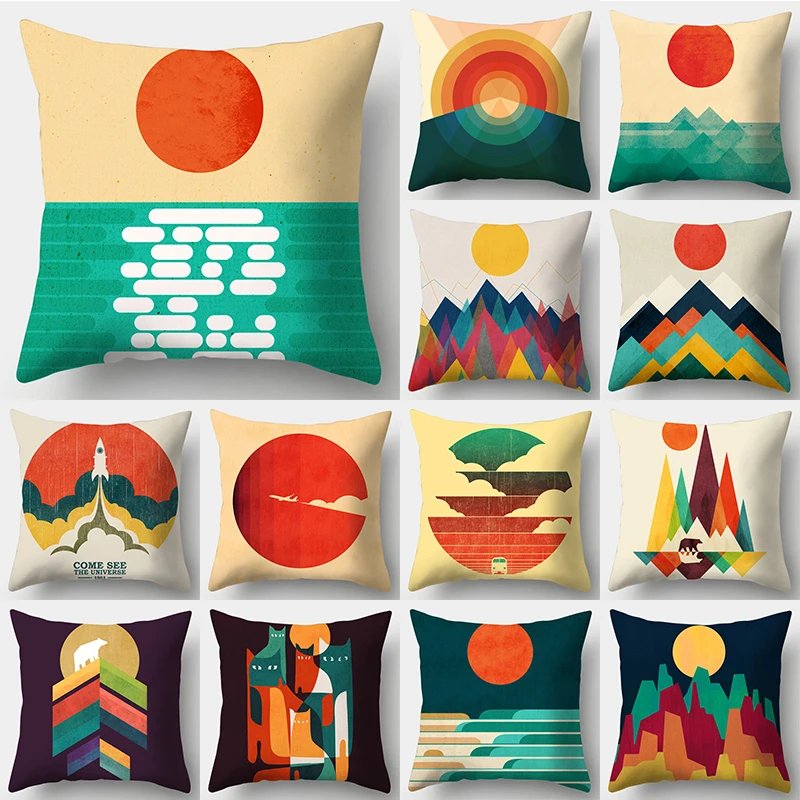 WZH Мандала калейдоскоп и SnowflakeCushion: 45 см х полиэфирная декоративная наволочка