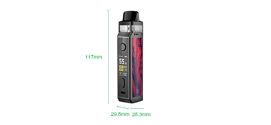 Горячая Распродажа, комплект VOOPOO VINCI X 70W Pod, система с двумя катушками, 0,96 дюймовый экран, питание от батареи 18650, комплект Vape vs Vinci Mod Kit