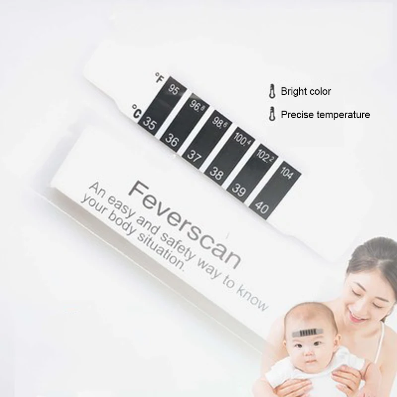 35-40 ℃ Градусов ЖК термохромная детская поп Упаковка гибкая температура лба тела