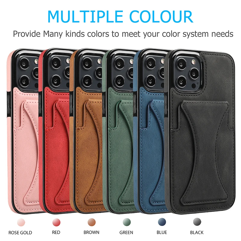 

Leather Wallet Metal Magnetic Car Holder Case For iPhone 11 Pro 12 Pro Max X XS Max 7 8 Plus Mini SE 2020 XR Stand Phone Cover