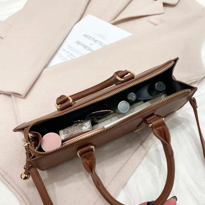 

2020 Trend Small Square Bag for Women's Luxury PU Shoulder Bag Fashion Lady Designer Leather Crossbody Bags Solid Color Handbags