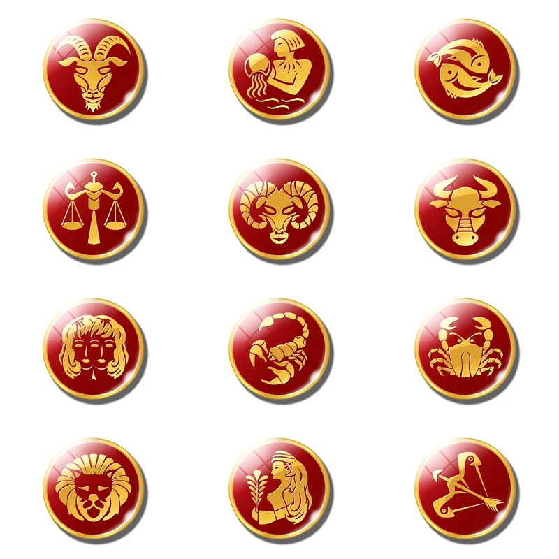 12 созвездий магнит на холодильник красный китайский стиль праздничное украшение