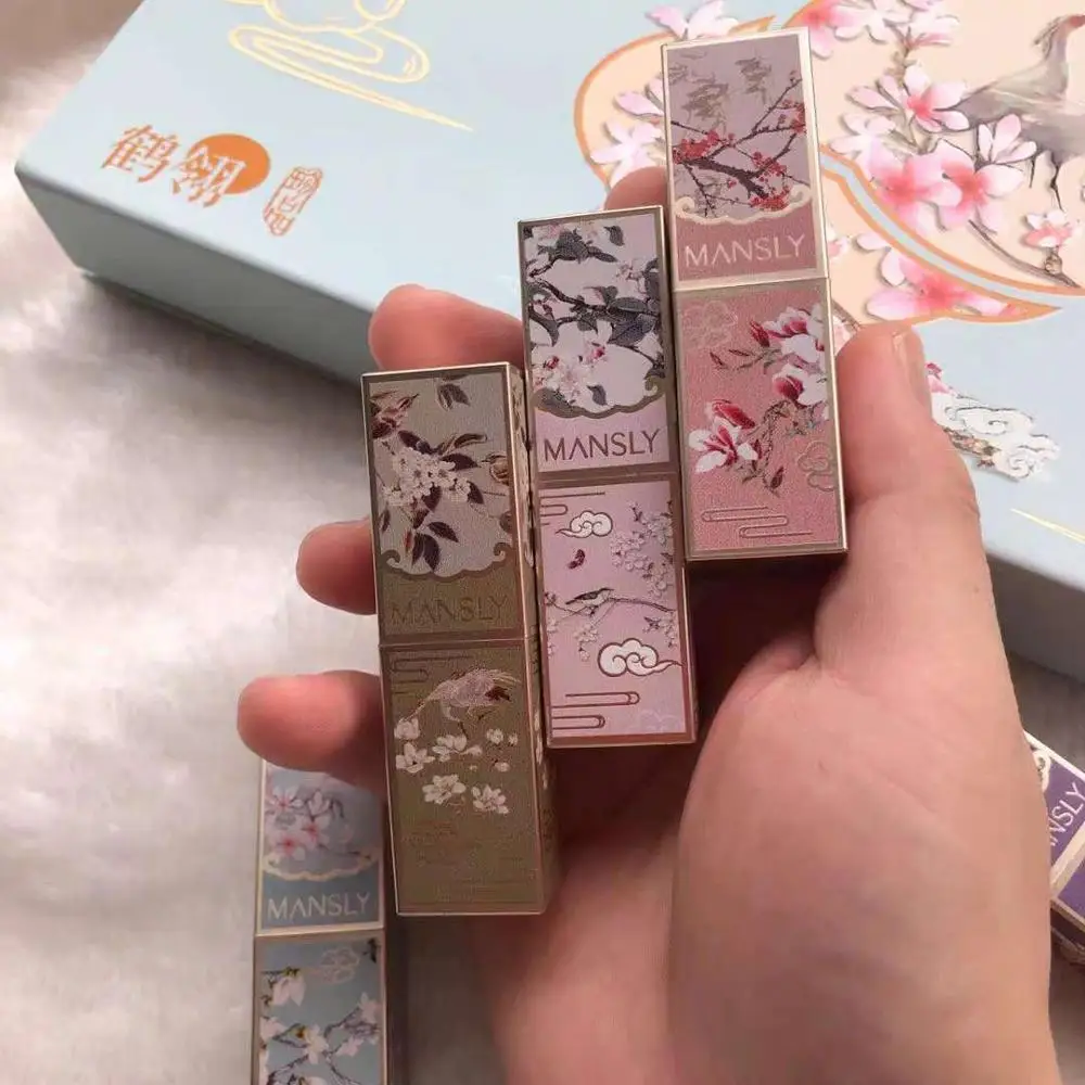 MANSLY набор помады водостойкая красная фотоматовая стойкая помада для губ