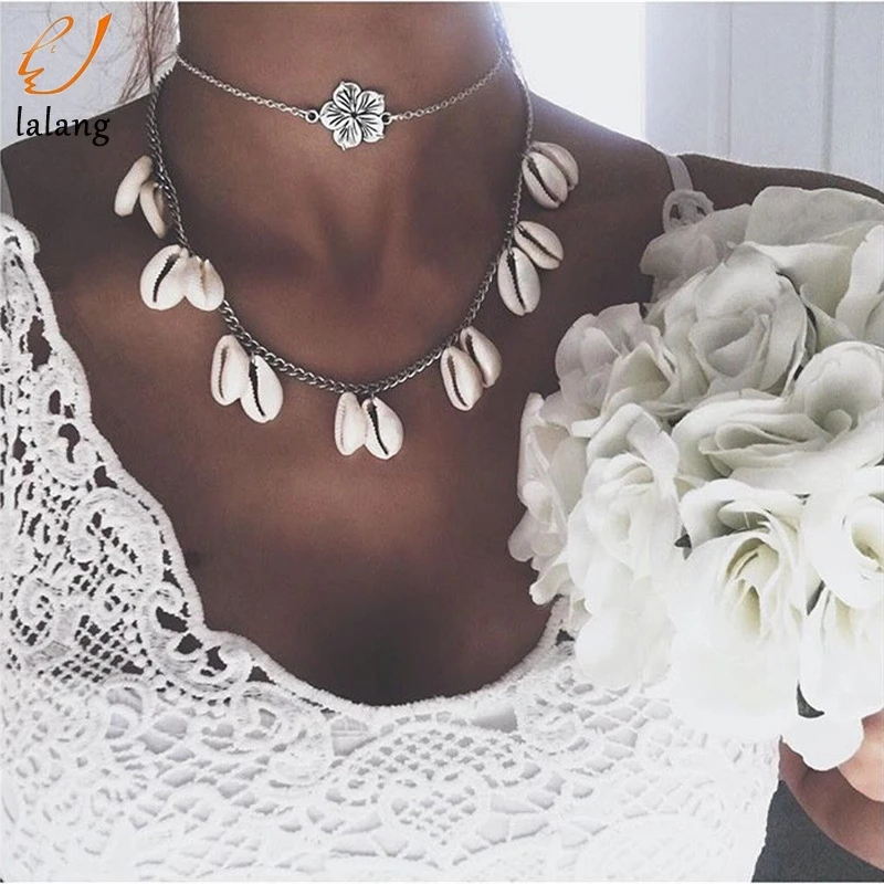 Boho Ожерелье Ювелирные изделия женское колье-чокер для пляжа моря катания на