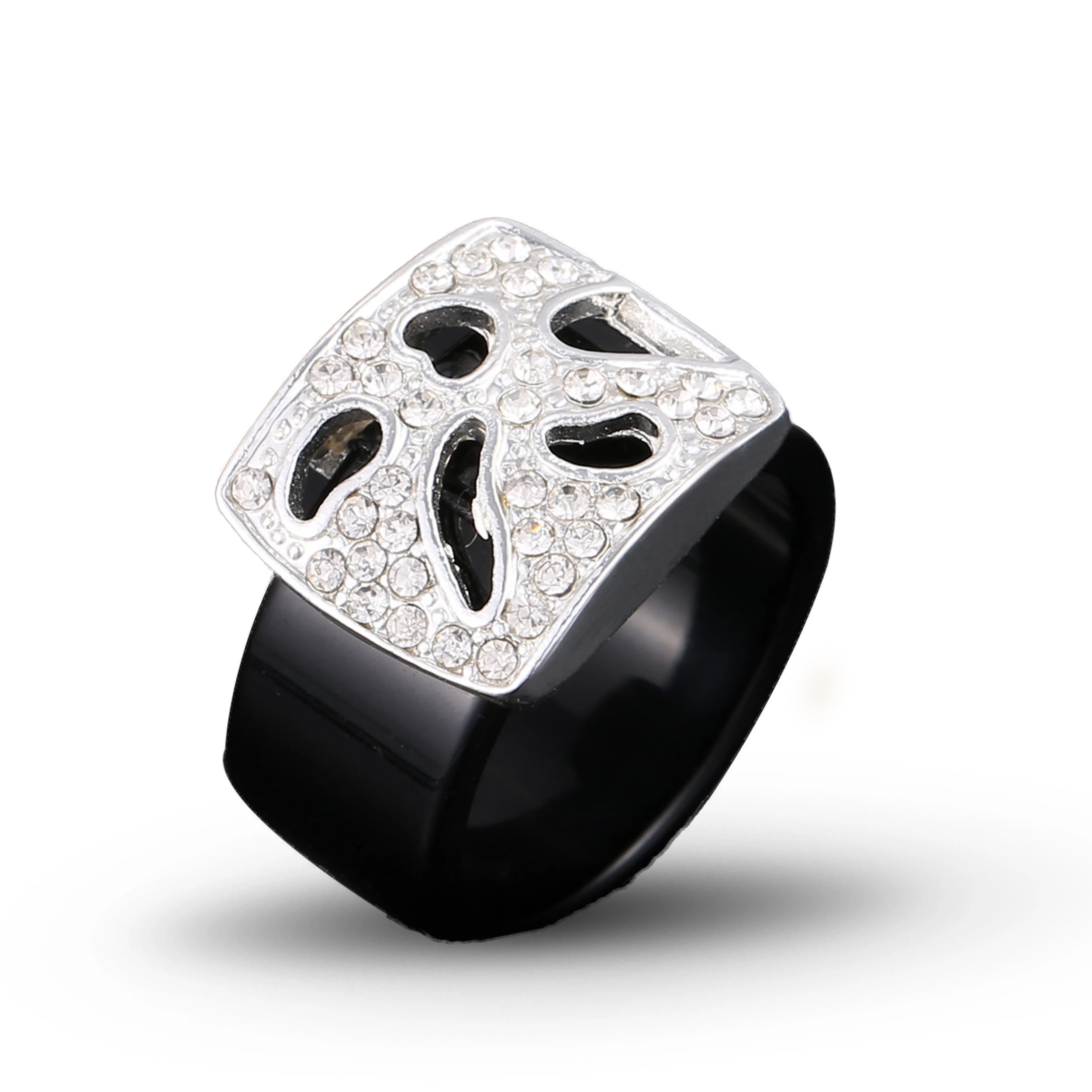 Кольцо для пар с богатой елкой мужское и женское кольцо большим квадратным