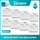 Умный Wi-Fi переключатель SONOFF DUAL R3, двухпозиционный переключатель сделай сам, измеритель мощности, 2 комплекта, умный дом через приложение eWeLink, Alexa, Google Home