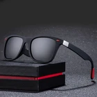 Солнцезащитные очки для мужчин и женщин UV-400, Классические поляризационные, квадратной формы, пластиковые, для вождения, модные, с защитой от ультрафиолета, черные