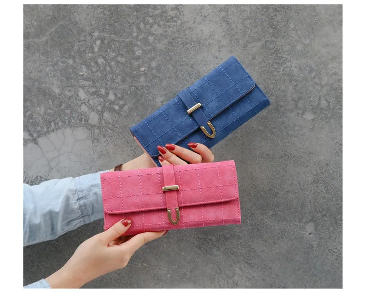 Модные длинные женские кошельки, Carteras Mujer, корейский стиль, на застежке, женские кошельки, элегантные женские вечерние клатчи, кошелек, Portefeuille
