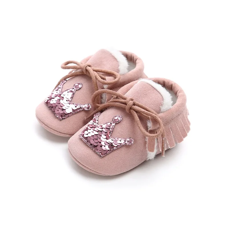 

Newborn Baby Boy Girl Moccasins Shoes Fringe Soft Soled Tassel Footwear Crib Shoes PU Suede Leather First Walker Shoes