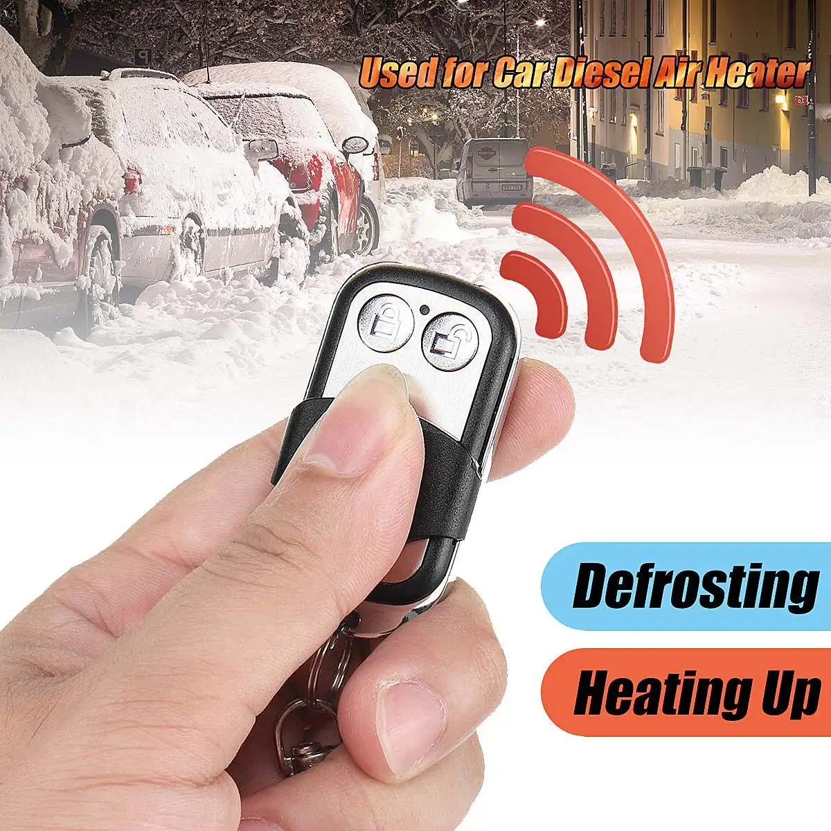 2 Tunnel Remote Для 5kw/8kw автомобильного обогревателя 12/24V воздушный дизельный Обогреватель стояночный отопитель ЖК-дисплей термостат Дисплей выключатель и пульт дистанционного управления автомобильные аксессуары - Название цвета: 2 Tunnel Remote