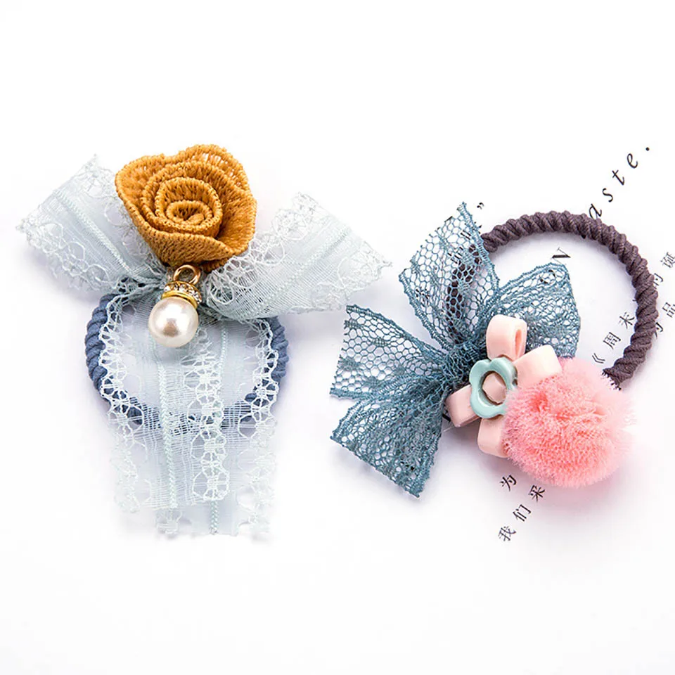 JINJIAN/Детский головной убор для девочек с цветочным бантом милая маленькая