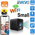 Миниатюрная IP-камера EVKVO HD 1080P, Wi-Fi, встроенный аккумулятор, беспроводная камера видеонаблюдения, HD микро-камера ночного видения, домашний монитор