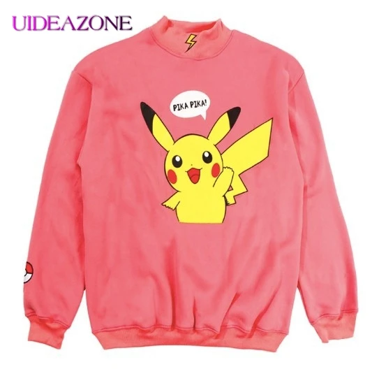 UIDEAZONE осень 2019 женские милые толстовки с принтом Пикачу свободные Харадзюку