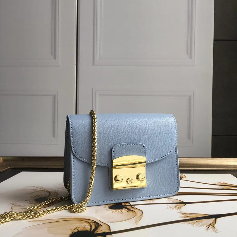 Женские сумки из натуральной кожи высокого качества Сумка с золотой цепочкой