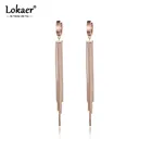 Женские серьги-кисточки Lokaer, из титановой стали, цвета розового золота, E170690366R