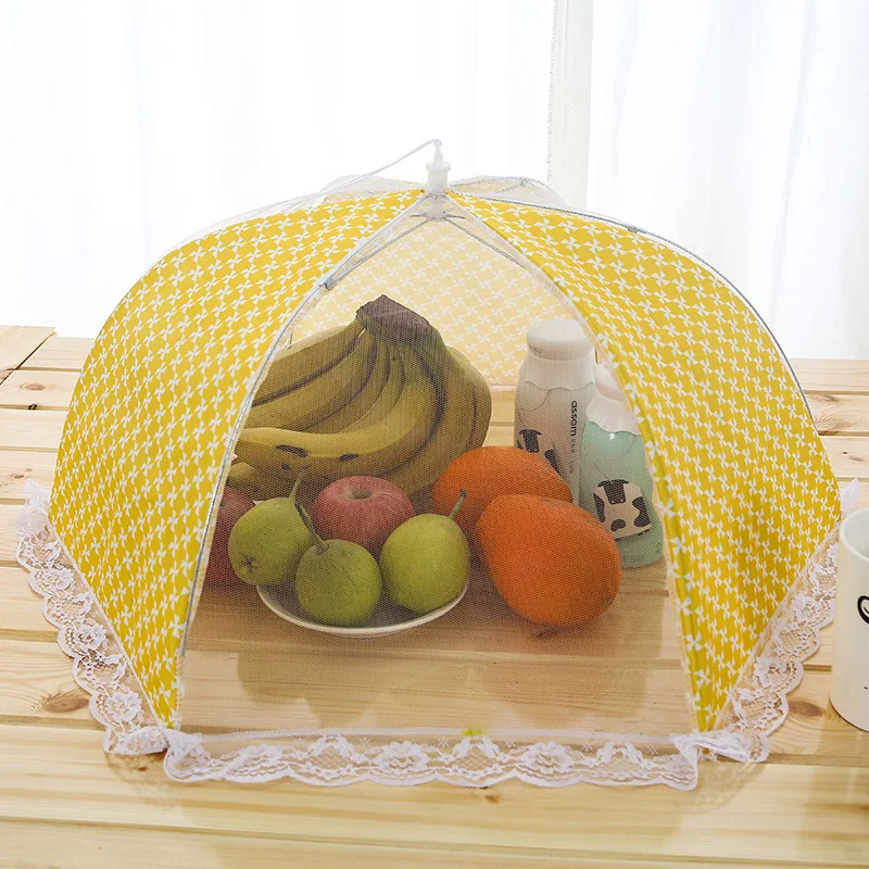 Кухонный сложенный колпак из сетки для еды анти мухи комары зонтик гигиеническая