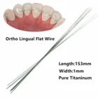 Стоматологический язычный витой фиксатор, плоский ортодонтический прямой витой провод, чистый титанин, инструмент для выравнивания зубов
