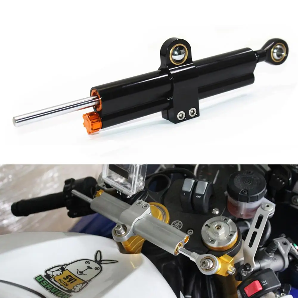 Алюминиевый Регулируемый стабилизатор рулевого демпфера мотоцикла CNC