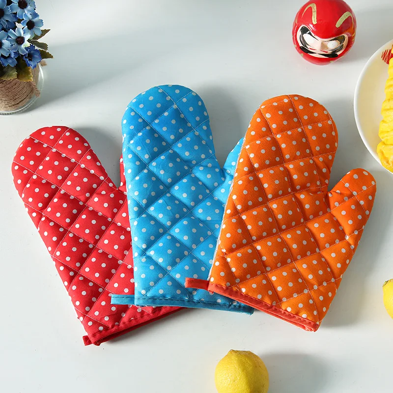 Перчатки в горошек для микроволновки перчатки выпечки устойчивые к ожогу