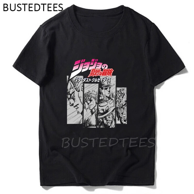 

Jojos Bizarre T-shirt Retro Japanese Anime T-shirts Harajuku Design Men Women T Shirts Funny Summer Short Sleeve Tshirts Top Tee