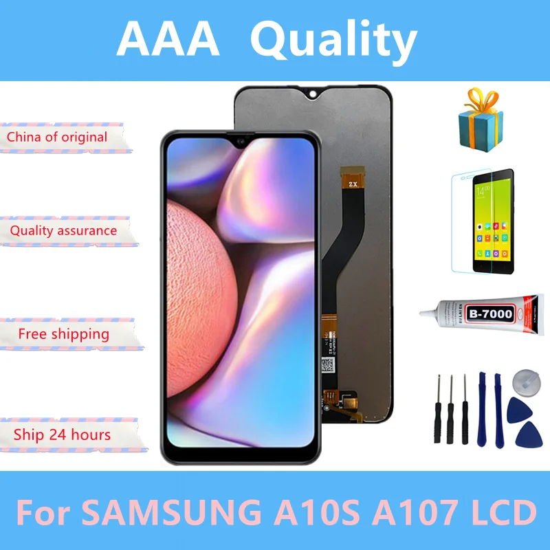 Pantalla LCD Original para Samsung Galaxy A10s, montaje de digitalizador con pantalla t&aacute;ctil para Galaxy A10s, A107, A107F, A107M-0