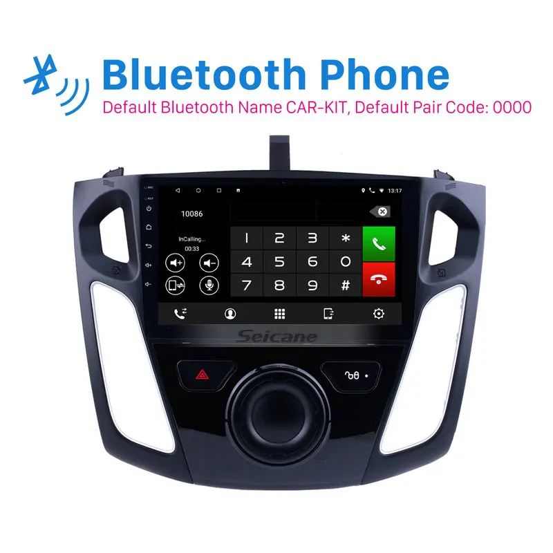 Seicane 9 дюймов Android 10 0 автомобильный мультимедийный плеер для 2011 2012 2013 2014 2015 Ford Focus HD