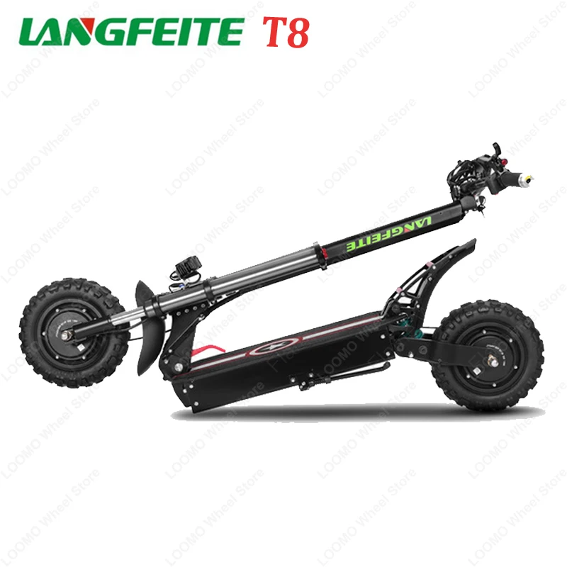 Складной электрический скутер LANGFEITE T8 1200Wx2 26Ah 11 дюймов максимальная скорость 70