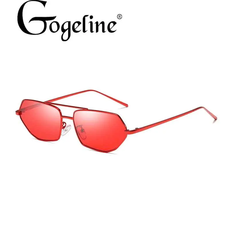 Новинка неправильный многоугольник солнцезащитные очки для женщин и мужчин Ретро стиль панк металлическая