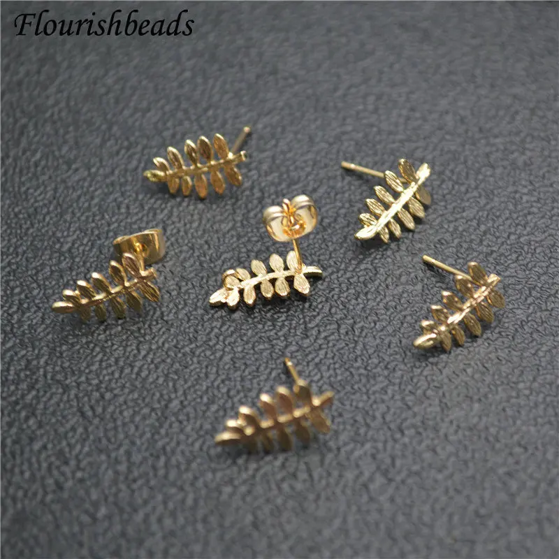 30 шт. металлические серьги-гвоздики в форме листа | Украшения и аксессуары