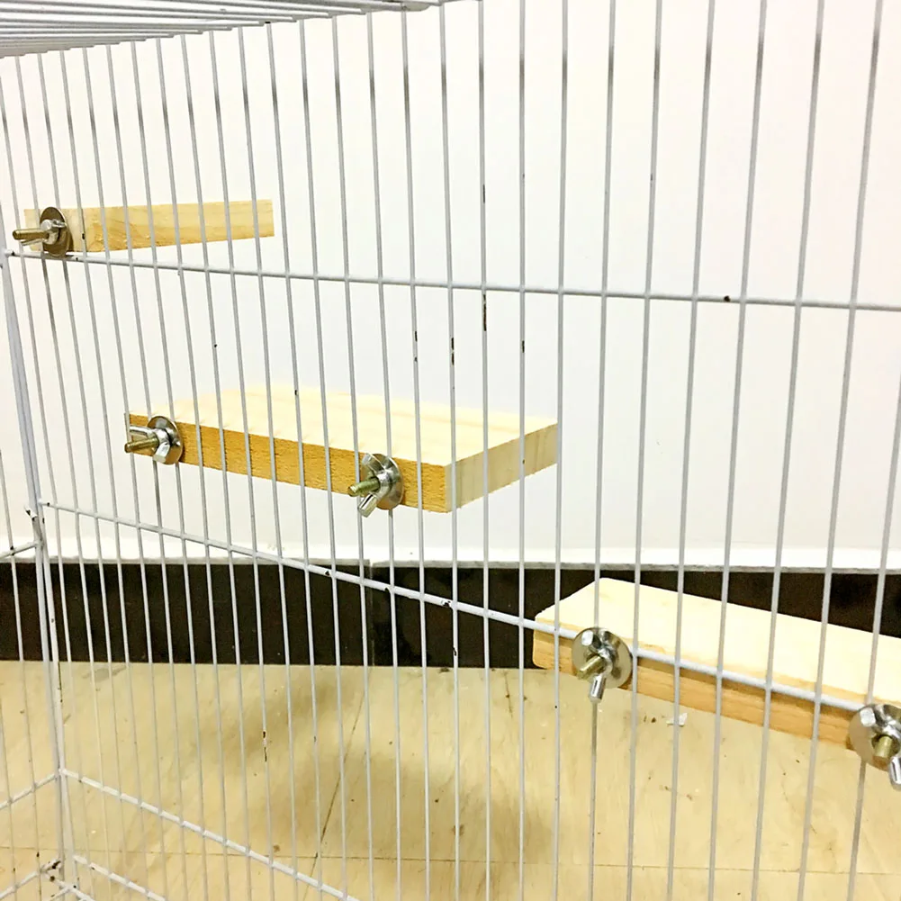 

Wood Stand Platform Toy Paw Grinding Clean Cage Accessories For Parrot Hamster