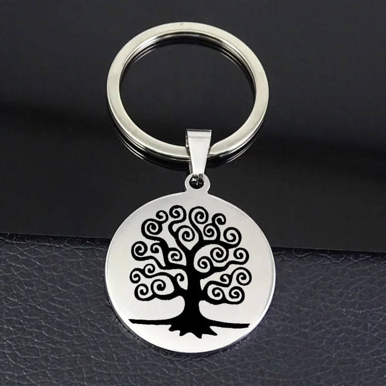 Фото Дерево брелок Жизнь ювелирные изделия милая семья дерево кольцо для ключей