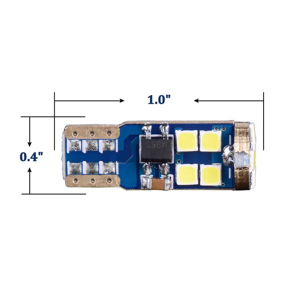 Супер яркие Автомобильные светодиодные лампы W5W T10 12 SMD 3030 сигнальные для