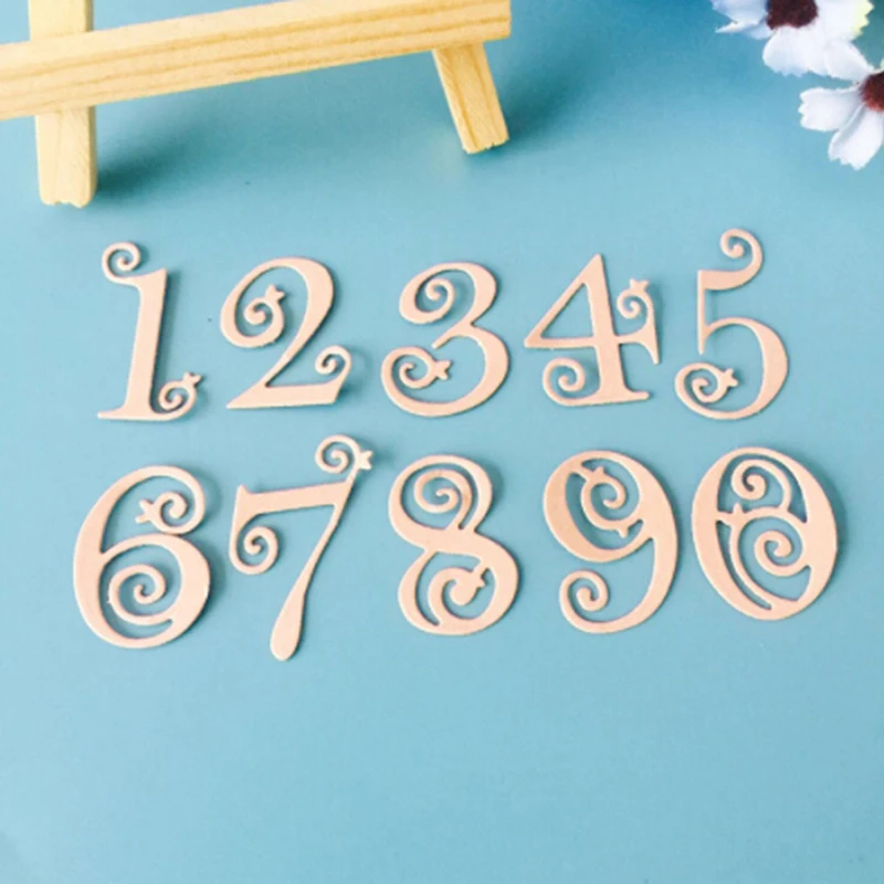 Кружева DIY цифры металлические штампы Скрапбукинг резные ремесло высечки