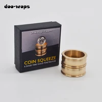 coin squeeze by oliver magic magic tricks coin penetration magia magician close up illusions gimmick prop mentalism tube magica