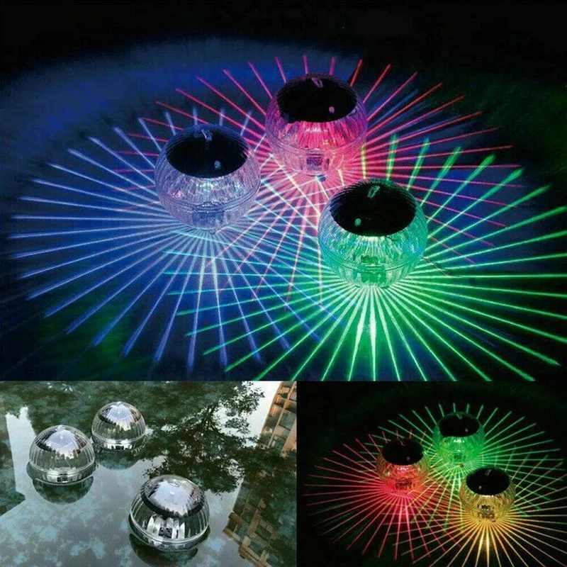 

piscina Outdoor Floating Underwater Ball Lamp Solar Powered Color Changing Swimming Pool Party Night Light For Yard Pond Garden