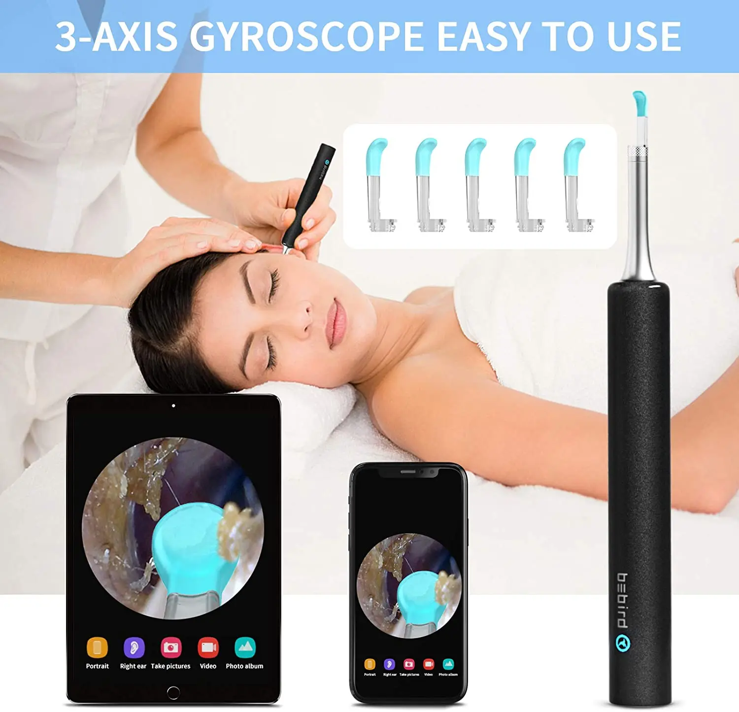 

Bebird Visual Ear Cleaner C3 Wifi Mini Wireless Smart Visible Ear Camera Endoscope otoscope Cleaning Earwax